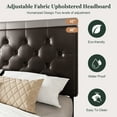 thumbnail image 3 of Amolife Queen Bed Frame with 4 Storage Drawers and Faux Leather Headboard, Brown, 3 of 7