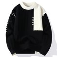 thumbnail image 2 of Suéter de punto grueso y cálido de alta gama para hombre, suéter Harajuku coreano, jersey informal de Navidad para hombre, otoño e invierno, 2024, 2 of 5