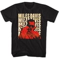 thumbnail image 1 of Miles Davis Warped Text Black Adult T-Shirt 4Xt, 1 of 2