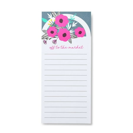 Roobee Floral 'Off To The Market' Magnetic Notepad