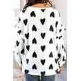 thumbnail image 2 of Sherrylily Women Heart Printed Long Sleeve Tops Tee Fashion Shirts S-2XL, 2 of 3