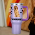 thumbnail image 4 of Golden Retriever Gift for Dog Owner,40oz Golden Retriever Tumbler with Handle Insulated Reusable Stainless Steel Travel Water Bottle (Color 2), 4 of 6