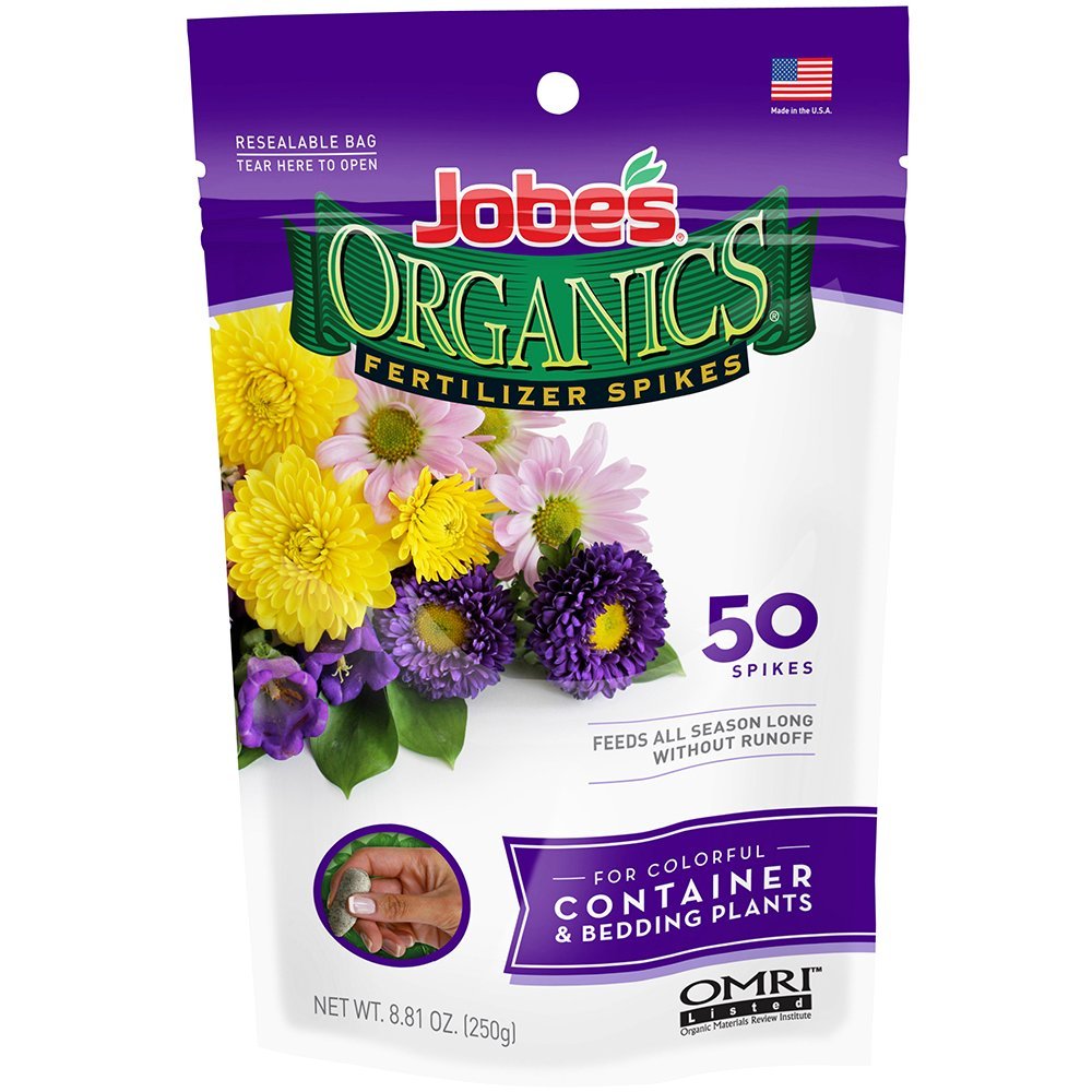 Jobe’s Organics Fertilizer Spikes for Container & Bedding Plants, 274