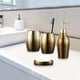 thumbnail image 5 of Accesorios de baño,Juego de accesorios de baño de lavado de cerámica dorada,Dispensador de jabón Portacepillos de dientes Vaso,Suministros de accesorios de baño para botella con bomba de, 5 of 9