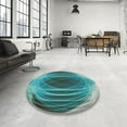 thumbnail image 4 of Ahgly Company Machine Washable Indoor Rectangle Transitional Deep-Sea Green Area Rugs, 7' x 10', 4 of 7