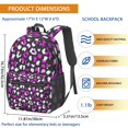 thumbnail image 2 of 17 Inch Lightweight Backpack,PVC Waterproof Oxford Fabric, Ergonomically Designed, with Large Capacity, Leopard Animal Print, 2 of 5