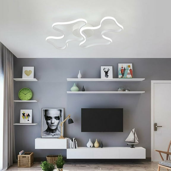 LED Ceiling Light Modern Flush Mounted Chandelier Lamp Living Room Home Decor W/o Bulb For Living Rooms