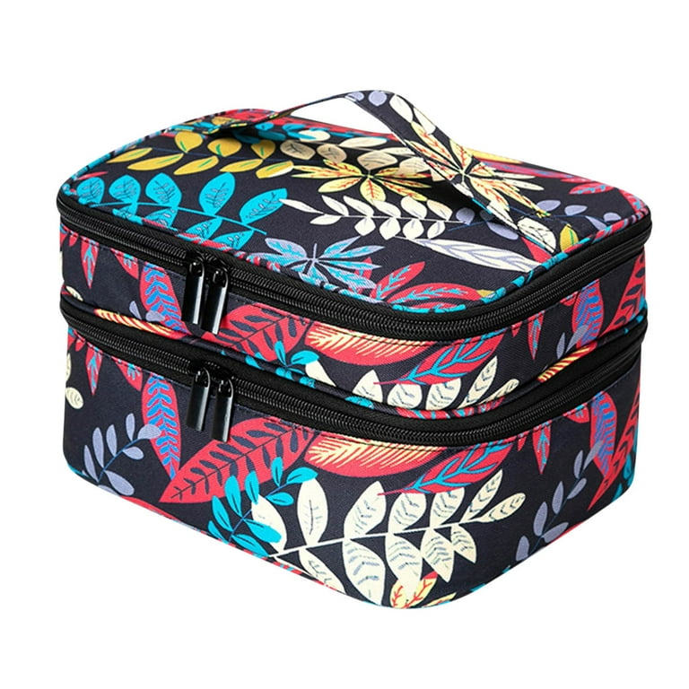 Felirenzacia Sewing Supplies Organizer, Double-Layer Sewing Box Organizer Accessories Storage Bag, Large Sewing Basket Water Resistant Travel Women