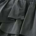 thumbnail image 3 of Maoxin Women's Skirts Women's Summer Solid Color Ruffled Elastic Waist line Short Skirt ,Gray,Free Size, 3 of 6