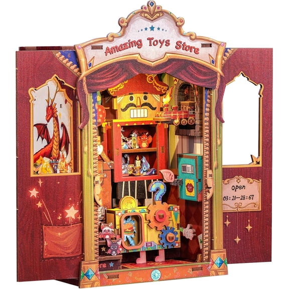 Wizardi Miniature Roombox Kit - Amazing Toys Store Dollhouse Kit