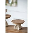 A&B Home Wooden Table Top Plate Stand 10" Natural, Distressed Cream
