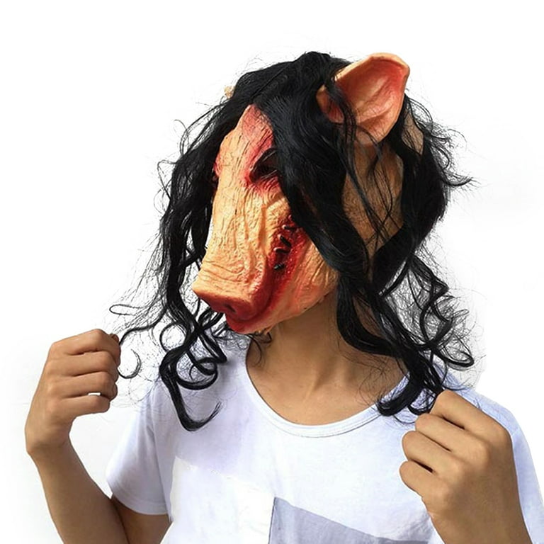 Animal Furry Mask Costume Cosplay Real Latex Hood Mask Horror Scary Head  Cover Cute Anime Helmet Props Halloween Accessories - Masks & Eyewear -  AliExpress