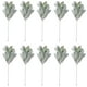 thumbnail image 1 of 10 piezas de hojas de oreja de cordero artificiales flocadas Tallos polvorientos Hojas de roble flocadas Hoja de oreja de cordero para el hogar Boda DIY, 1 of 5