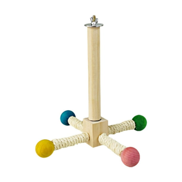 Penca de Loros de Madera, Rama de Stand de Pájaros, Percha Portátil de Entrenamiento de Aves en Pie, de La Estación de Soporte para Tortolitos, C