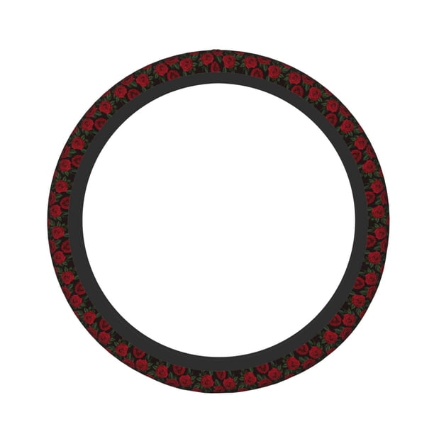 Balery Rose Fundas elásticas antideslizantes para volante, funda protectora universal para hombre y mujer, 15 pulgadas, accesorios para coche.