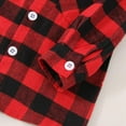 thumbnail image 5 of URMAGIC Baby Toddler Boys Flannel Outfits Buffalo Plaid Clothes 2T 3T 4T 5T Button Down Shirt & Jeans Fall Winter Sets 1-6 Years, 5 of 9