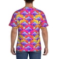 thumbnail image 3 of Bixox Men's Magic Mushrooms Printed Short Sleeve Skinny Athletic T-Shirt, 3 of 6