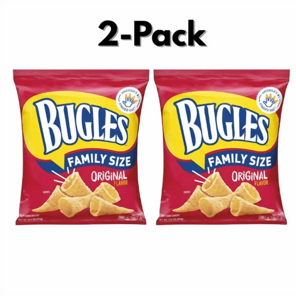 Bugles Family Size Original Flavor Corn Snacks 2-Pack 14.5 oz