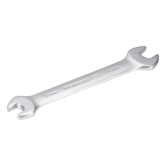 Metric Double Open End Wrench Polished Finish Cr-V, 12mm x 14mm