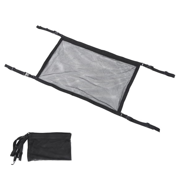 Bolsa de almacenamiento multifunción para techo de coche, expandible, de tela Oxford negra, para viajes al aire libre.