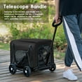 thumbnail image 4 of Transporteur pour Animaux avec 4 Roues, Transporteur pour Chien Roulant avec Poignée Télescopique, Petite Cage de Voyage Portable pour Camping et Voyage en Avion, 4 of 7