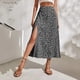 thumbnail image 3 of Gibobby faldas largas para mujer Falda maxi estampada estilo bohemio Falda larga fluida para mujer(Negro, M), 3 of 5
