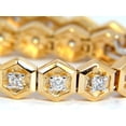 thumbnail image 2 of 2.50CT NATURAL ROUND DIAMONDS OCTAGONAL LINK TENNIS BRACELET 14KT&nbsp;, 2 of 6