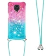 thumbnail image 3 of Funda para Xiaomi Redmi Note 9S/Redmi Note 9 PRO Brillantina Líquida Divertida Reluciente y con Cristales en Movimiento Cuerpo Cruzado con Cordón Ajustable, 3 of 5