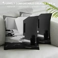 thumbnail image 3 of BCIIG Luxury Black and White Graphic Decorative Throw Pillow Cover for Home Couch Living Room Sofa - Short Plush Material for Year-round Use - 1PC Pack 20x20in, 3 of 5