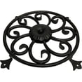 thumbnail image 4 of 12" Round Ornament Speakeasy/Grill for Gates, Doors, Walls - Wrought Iron, Powder Coated Black - DHOSG-02, 4 of 5