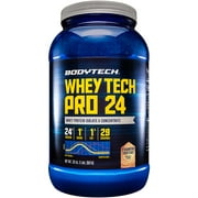 BodyTech Whey Tech Pro 24 Protein Powder - Protein Enzyme Blend with BCAA's to Fuel Muscle Growth & Recovery, Ideal for Post-Workout Muscle Building - Strawberry Shortcake (2 Pound)