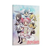 Japan Anime Television Series Puella Magi Madoka Magica Character Poster Wall Art Picture Painting Poster Canvas Print Posters Artworks Bedroom Living Room Decor 24x36inch(60x90cm)