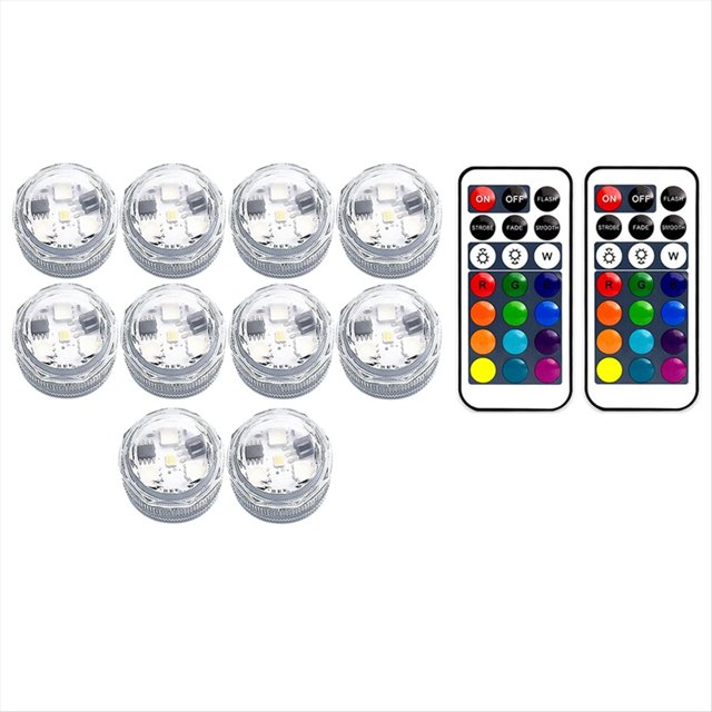 Mini Luces LED Sumergibles, Velas Subacuáticas con Control Remoto para Centros de Mesa de Calabaza, Fiestas, Bodas y Halloween.
