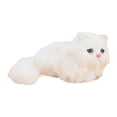 thumbnail image 1 of Gato de peluche de juguete decorativo realista para acurrucarse Blanco, 1 of 9