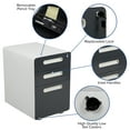 thumbnail image 5 of Flash Furniture Ergonomic 3-Drawer Mobile Locking Filing Cabinet with Anti-Tilt Mechanism & Letter/Legal Drawer, White with Charcoal Faceplate, 5 of 14