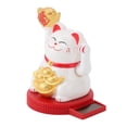 thumbnail image 1 of 3Inch Mini Lucky Cat, Solar Powered Maneki Neko Lucky Beckoning Cat with Rotating Base, Fortune Cat Feng Shui Decor for Home Office and Dash Board Decor, Lucky Money Cat, 1 of 7