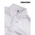 thumbnail image 6 of Spencer Mens Long Sleeve Plain Shirts Casual Dress Shirts Button Down Male Satin Blouses for Wedding Party Formal Business, Size S-2XL, 6 of 8