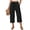 QQ139_Black, variant on Capri Pants for Women Summer Loose Palazzo Wide Leg Trousers Drawstring Casual Flowy Pull On Capris with Pockets Light Gray S
