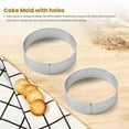 thumbnail image 3 of 20Pcs Circular Tart Rings with Holes Stainless Steel Fruit Pie Quiches Cake Mousse Mold Kitchen Baking Mould 7cm, 3 of 10
