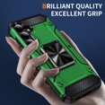 thumbnail image 3 of Designed for Samsung Galaxy A05s Back Case, 360 & 180 Degree Rotatable Kickstand Armor Design Ultra Shockproof Drop Protective Heavy Duty Luxury Anti-falling for Samsung A05s, Green, 3 of 7