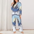 thumbnail image 3 of Kll Not All Who Wander Are Lost2 Print Women'S Long Sleeve Pajamas With Pants Sleepwear Loungewear 2 Set-Medium, 3 of 9