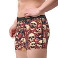 thumbnail image 2 of Vsdgher Skull record Guitar music Pattern Men's Boxer Brief Underwear,Soft Funny Underwear for Men-Large, 2 of 5