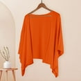 thumbnail image 2 of CYSFASHION 3/4 Sleeve Tops for Women Winter Fall Clothes Trendy Queen Comfy Women's Clothing Cozy Womens Blouses Orange, 2 of 5