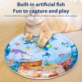 thumbnail image 1 of Portable Sensory Play Mat Lying Down Water Play Mat Summer Pet Mat Interactive Play Mat With Fish Suitable For Bored Indoor Cats To Play Alone And Feel Cool, 1 of 4
