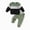 H554-Green, variant on TOWED22 Toddler Baby Boy Fall Outfit Contrast Color Sweatshirt Tops with Elastic Waist Pants Cute Infant Newborn Winter Clothes,Brown,12-18 M