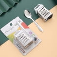 thumbnail image 4 of SouMaox Stainless Steel Grater Handheld Box Slicing Tool Shredding Lemon Zest Ginger Garlic for Kitchen Cooking Preparation Party Catering, 4 of 9