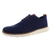 Cole Haan Mens Original Grand Knit Wing TIP II Sneaker - Navy/Ivory - 9