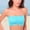 Blue, variant on FUNUONY Women Strapless Bra Siz Strapless Push Up Bras for Women Strapless Bandeau Bra Padded Strapless Bralette Bra Seamless Tube Top Stretchy Casual Crop Top Going Out Summer Tank Basic Short Shirt