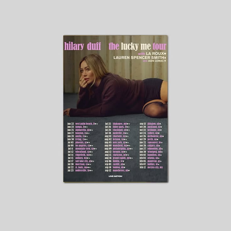 LAUREN SPENCER SMITH Lucky Me Tour Size 24''x36'' Goldengate