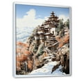thumbnail image 2 of Designart "Tibetan Monastery Asian Painting VIII" Asian Floater Framed Wall Art Print, 2 of 7
